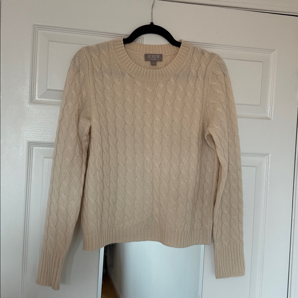 J. Crew Cableknit Cashmere Sweater, Size S